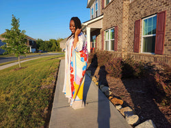 Cream Floral Kimono